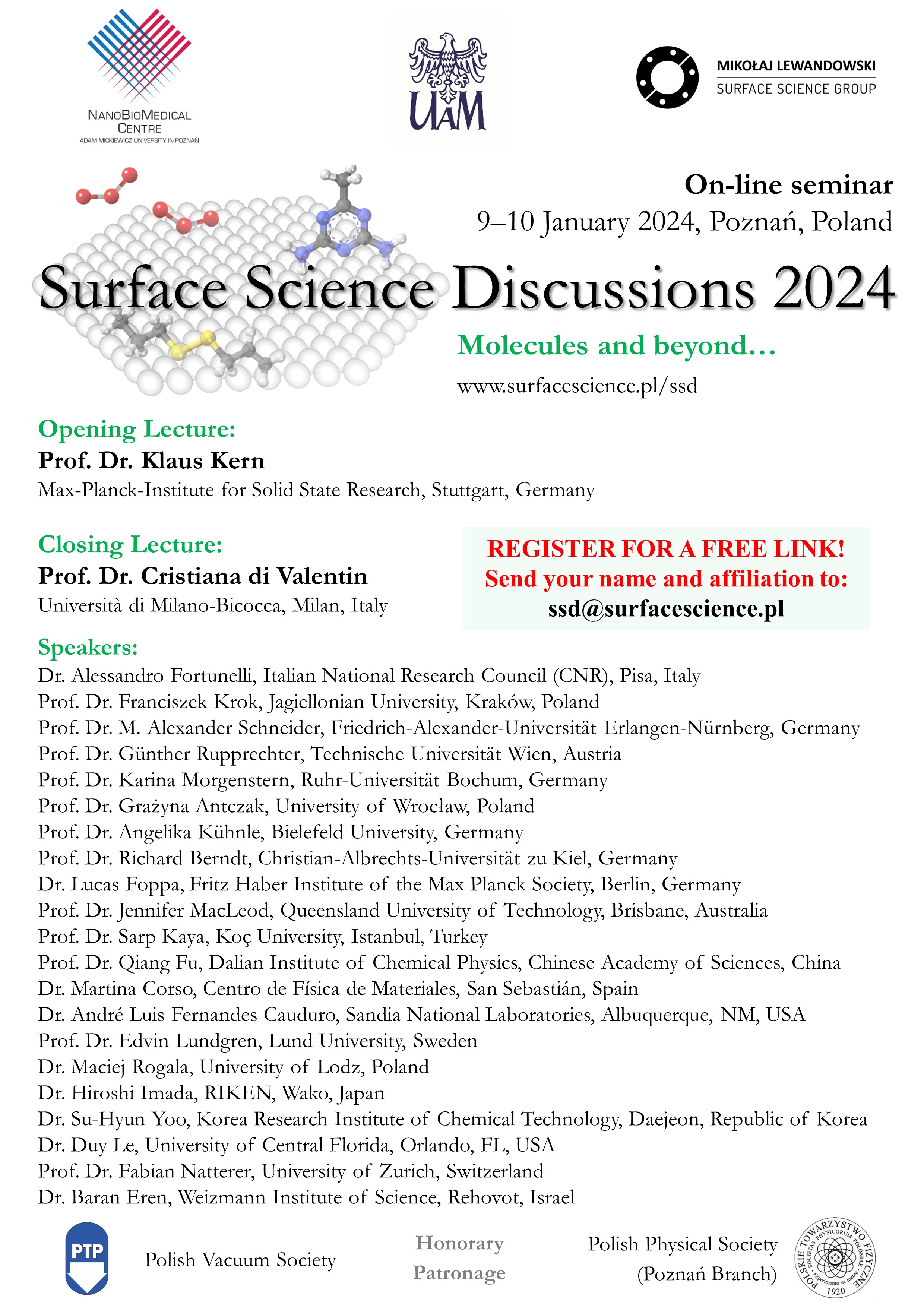 Surface Science Discussions 2024